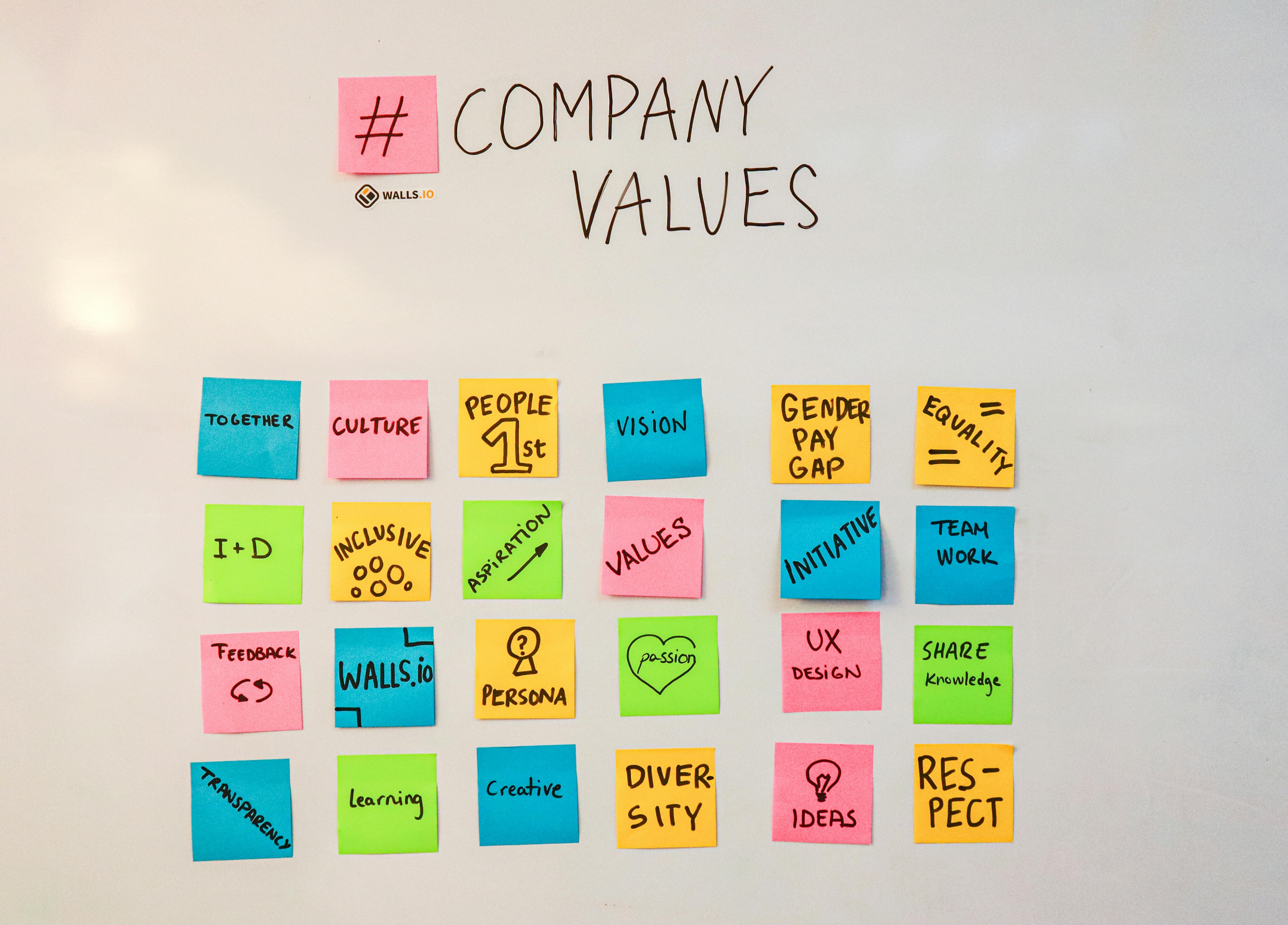 différence entre la culture d'entreprise et les valeurs